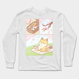 Hanami Cat Long Sleeve T-Shirt